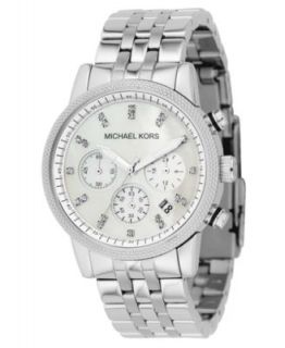 Michael Kors Watch, Womens Chronograph Ritz Stainless Steel Bracelet
