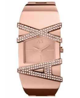 Armani Exchange Watch, Womens White Silicone Bracelet 39x28mm