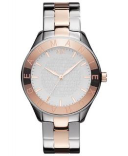 Armani Exchange Watch, Womens Two Tone Stainless Steel Bracelet