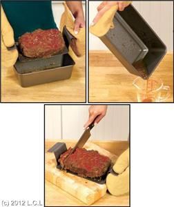 Steel Lift N Slice Meatloaf Pan Lets Fat Drain as It Cooks