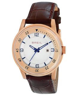 Breil Watch, Unisex Brown Leather Strap 41mm TW1147   All Watches