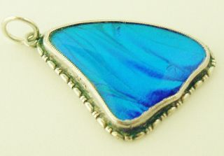 Vintage Thomas L Mott Sterling Silver Butterfly Wing Pendant No Res