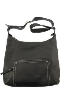 Longchamp New Black Textured Adjustable Strap Shoulder Hobo Handbag