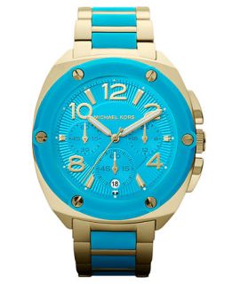Michael Kors Watch, Womens Chronograph Tribeca Turquoise Silicone and