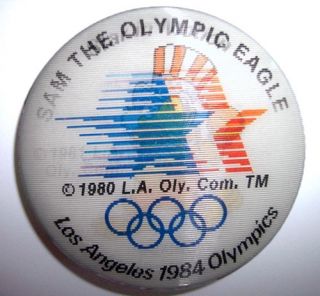 1984 Los Angeles Olympics Holographic Boxing Pin Sam The Eagle Star in