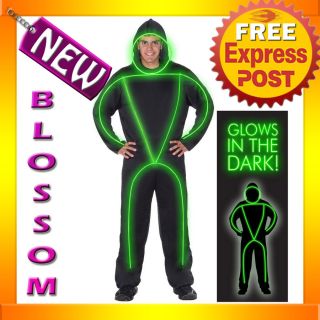 C276 Glowman Adult Mens Glow in Dark Funny Costume