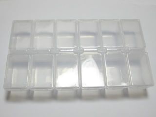 Clear Plastic Box Case 12 Compartments Beads Display Storage Container