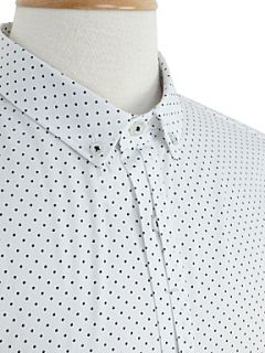 Peter Werth Rowe polka dot button down shirt White   House of Fraser