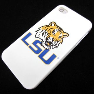 LSU Tigers Silicone Rubber Skin Case Phone Cover for Apple iPhone 4 4S
