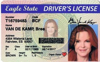 Desperate Housewives Bree Van de Kamp Prop Drivers License