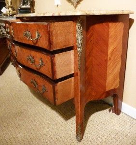 Exquisite French Louis XI Marble Top Commode 19th