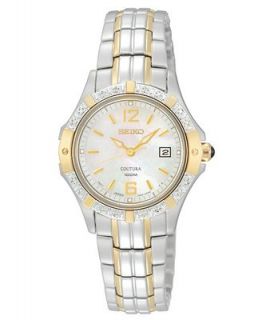 Seiko Watch, Womens Coutura Diamond Accent Two Tone Stainless Steel