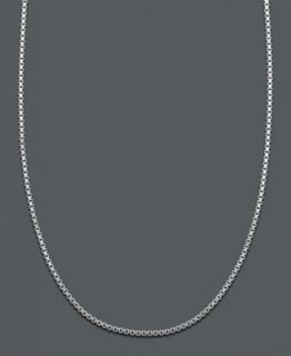 Giani Bernini Sterling Silver Necklace, 16 30 Box Chain   Necklaces