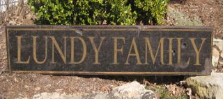 Lundy Family Name Sign Personalized Lastname Painted Wooden Sign