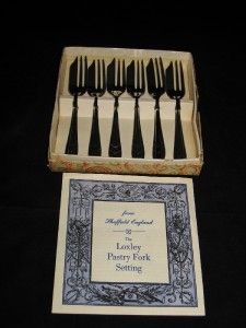 Set of 6 Loxley Pastry Forks MIB Sheffield England