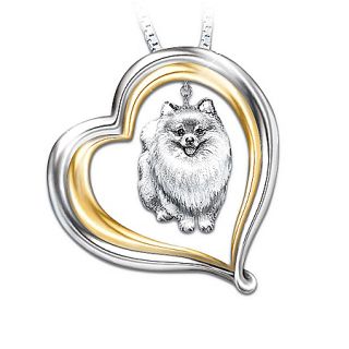 Loyal Companion Dog Lover Pomeranian Pendant Necklace Gift Idea