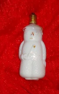 VINTAGE C 6 FIGURAL CHRISTMAS LIGHTS BULBS PINK ROSE & FROSTY the
