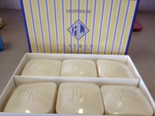 Ralph Lauren Lighthouse Scented Luxury Soaps Set of 6 Gift Box