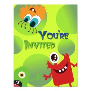 Fun Monsters Birthday Party Invitation Template