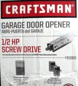 Craftsman Garage Door Opener Screw Drive Model 53993