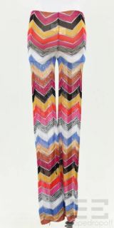 Missoni Multicolor Sheer Chevron Knit Pants Size US 4