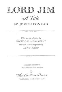 lord jim a tale by joseph conrad illustrated by lynd
