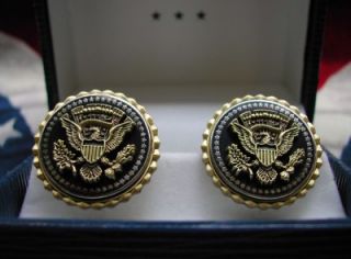 White House Presidential Service Badge Cufflinks Military Office Whmo