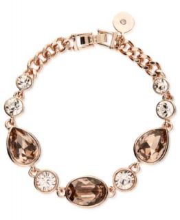 Givenchy Necklace, Rose Gold Tone Glass Crystal Cubic Zirconia Frontal