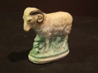 Goat w/ Horns Staffordshire Figurine Lynn Redgrave Estate Antique