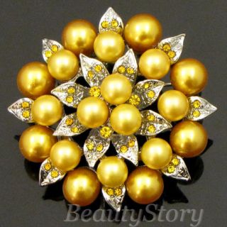 Item Free Shipping Rhinestone Crystal Flower Brooch Pin Bouquet