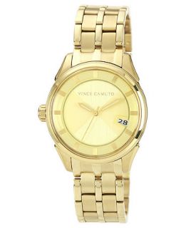 Vince Camuto Watch, Mens Gold Tone Stainless Steel Bracelet 42mm VC