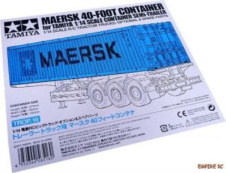 RC Maersk 40 Foot Container for 1 14 Semi Trailer Container