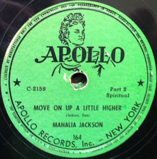 MAHALIA JACKSON move on up a little higher 10 VG  APOLLO 164 Vinyl