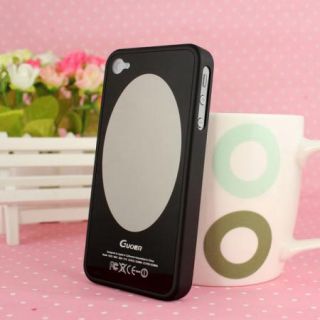 Black Guoer Magic Mirror Makeup Mirror Case Cover for iPhone 4 4S