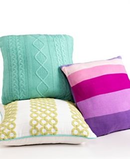 Jenni Bedding, Groovy Purple Stripe 16 Square Decorative Pillow