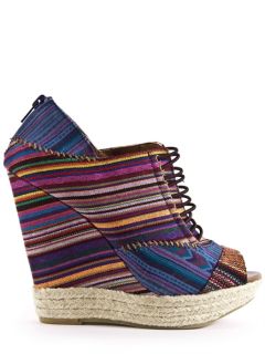 New Chinese Laundry Make My Day Multi Color Espadrille Wedge Heel