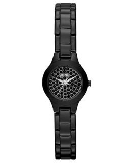 DKNY Watch, Womens Black Ion Plated Stainless Steel Bracelet 20mm