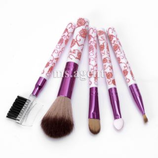 Pro Makeup Cosmetic Brush Kit 5 Pcs Set Tool Eyebow Lip Eyeshadow Face