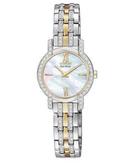 Citizen Watch, Womens Eco Drive Silhouette Two Tone Stainless Steel
