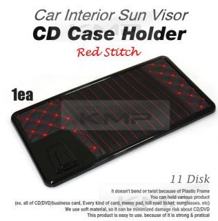 Car Truck Auto Interior Sun Visor CD DVD Leatherette Case Holder 11