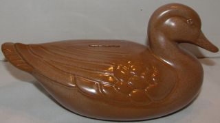 Frankoma Mallard Duck Bank 382 Brown Glaze