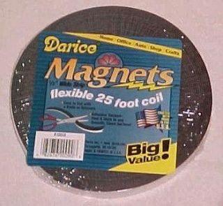 Adhesive Backed Magnet Magnetic Tape Roll 1 2 x 25 Ft