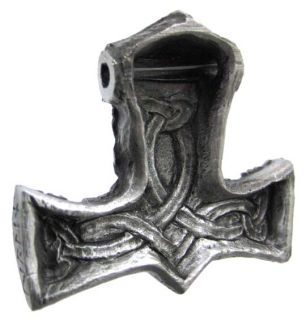Solid Pewter Mammen Style Thor`s Hammer Pendant Norse