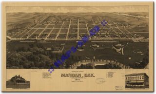 1882 Mandan North Dakota Morton County ND Map CD