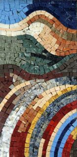 Colorful Accent Mosaic Marble Tile Stone Floor Art Wall