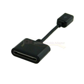 Docking 30pin Female to Micro USB 5P Male Data Charge Adapter