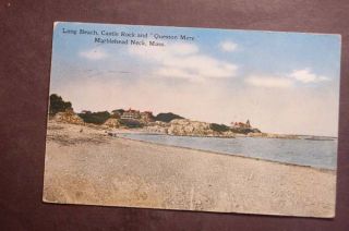 Long Beach Marblehead Neck MA Old Vintage Postcard
