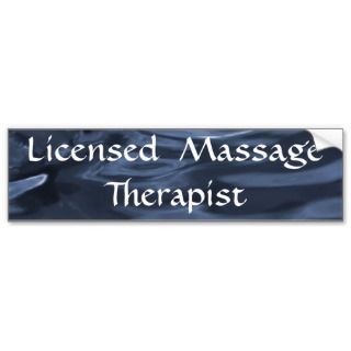 Licensed Massage Therapist (blue) Bumper Stickers