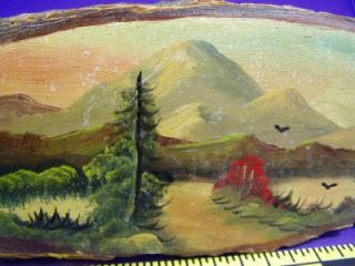 Manitou Springs Charles E Bishop Log Slab Art Painting