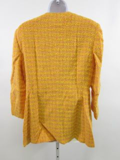 ESCADA Margaretha Ley Orange Tweed Jacket Blazer Sz 44